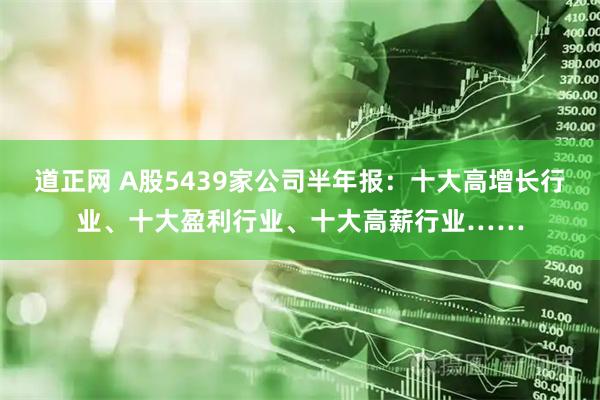道正网 A股5439家公司半年报：十大高增长行业、十大盈利行业、十大高薪行业……